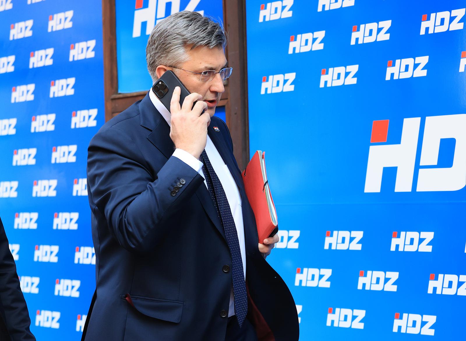 20.03.2024., Zagreb - Dolazak na sjednicu sireg Predsjednistva HDZ-a. Photo: Marko Prpic/PIXSELL