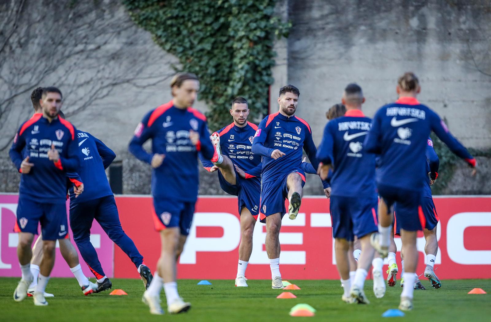 20.03.2024.., Zagreb - Na igralistu Hitrec Kacijan hrvatska nogometna reprezentacija odradila je trening. Photo: Slavko Midzor/PIXSELL