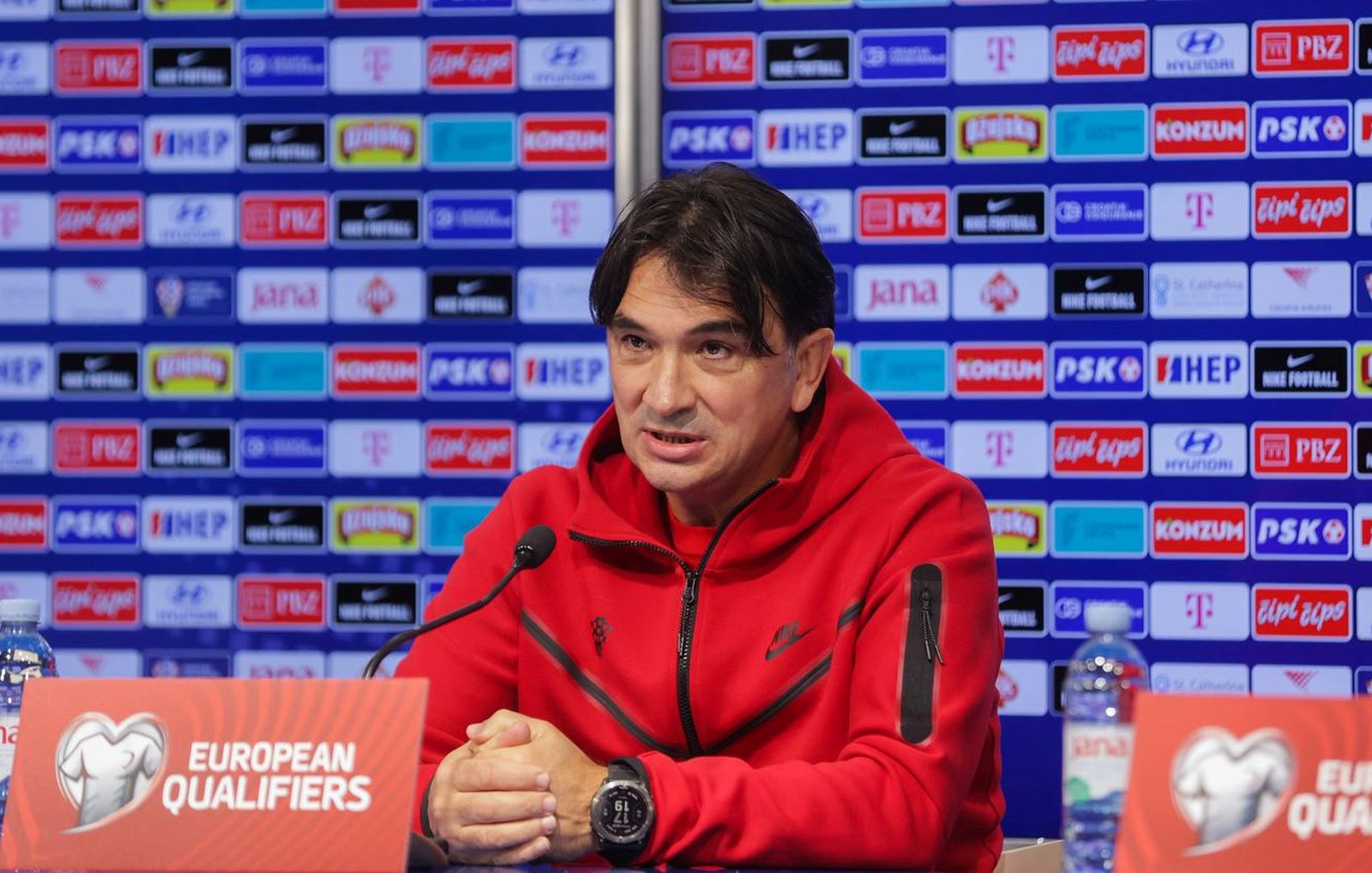 20.11.2023., stadion Maksimir, Zagreb - Konferencija za medije hrvatske nogometne reprezentacije uoci sutrasnje utakmice kvalifikacija za EURO 2024 protiv Armenije. Izbornik Zlatko Dalic Photo: Luka Stanzl/PIXSELL