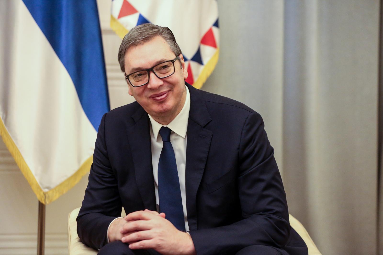21, February, 2024, Belgrade - The President of the Republic of Serbia, Aleksandar Vucic, met with the new head of the Council of Europe mission in Belgrade, Janos Babity. Aleksandar Vucic. Photo: F.S./ATAImages

21, februar, 2024, Beograd -Predsednik Republike Srbije Aleksandar Vucic sastao se novim sefom misije Saveta Evrope u Beogradu Janosem Babitijem. Photo: F.S./ATAImages Photo: F.S./ATAImages/PIXSELL