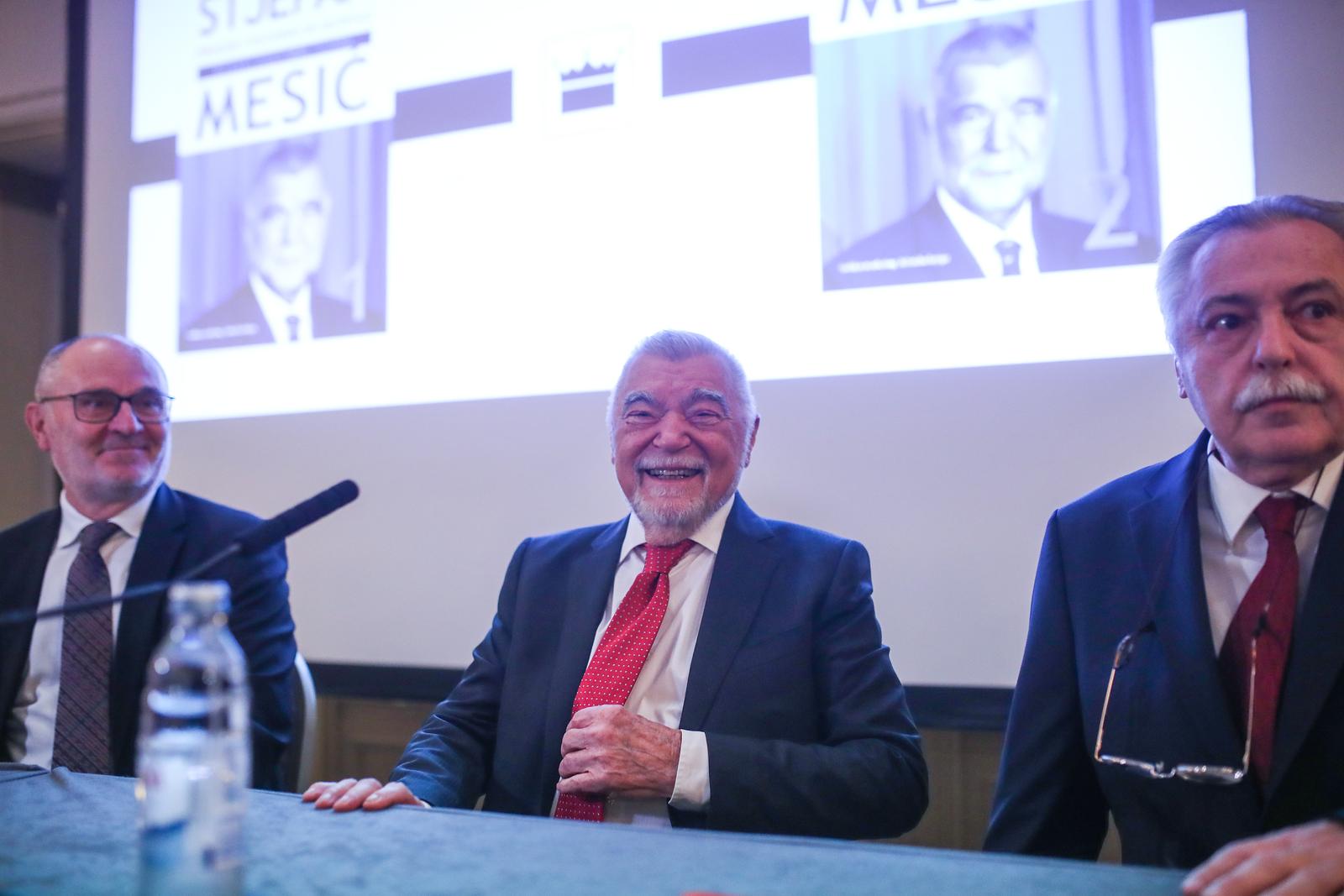 21.11.2023.., Zagreb - Predsjednik Republike Zoran Milanovic prisustvovao je, u hotelu Sheraton, predstavljanju knjige „Progon i nacionalno budjenje – Borba za demokratsku Hrvatsku“ bivseg predsjednika Republike Stjepana Mesica. Photo: Slavko Midzor/PIXSELL