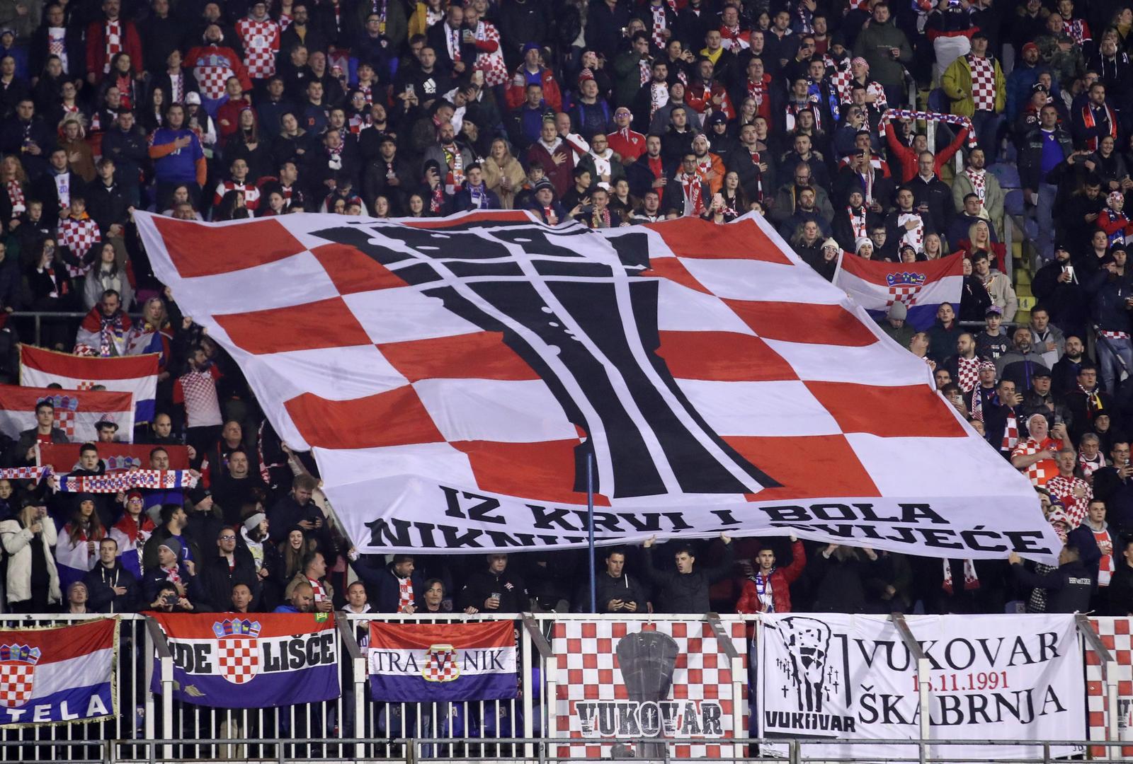 21.11.2023., stadion Maksimir, Zagreb - Kvalifikacije za UEFA Euro 2024, skupina D, Hrvatska - Armenija. Navijaci Photo: Luka Stanzl/PIXSELL