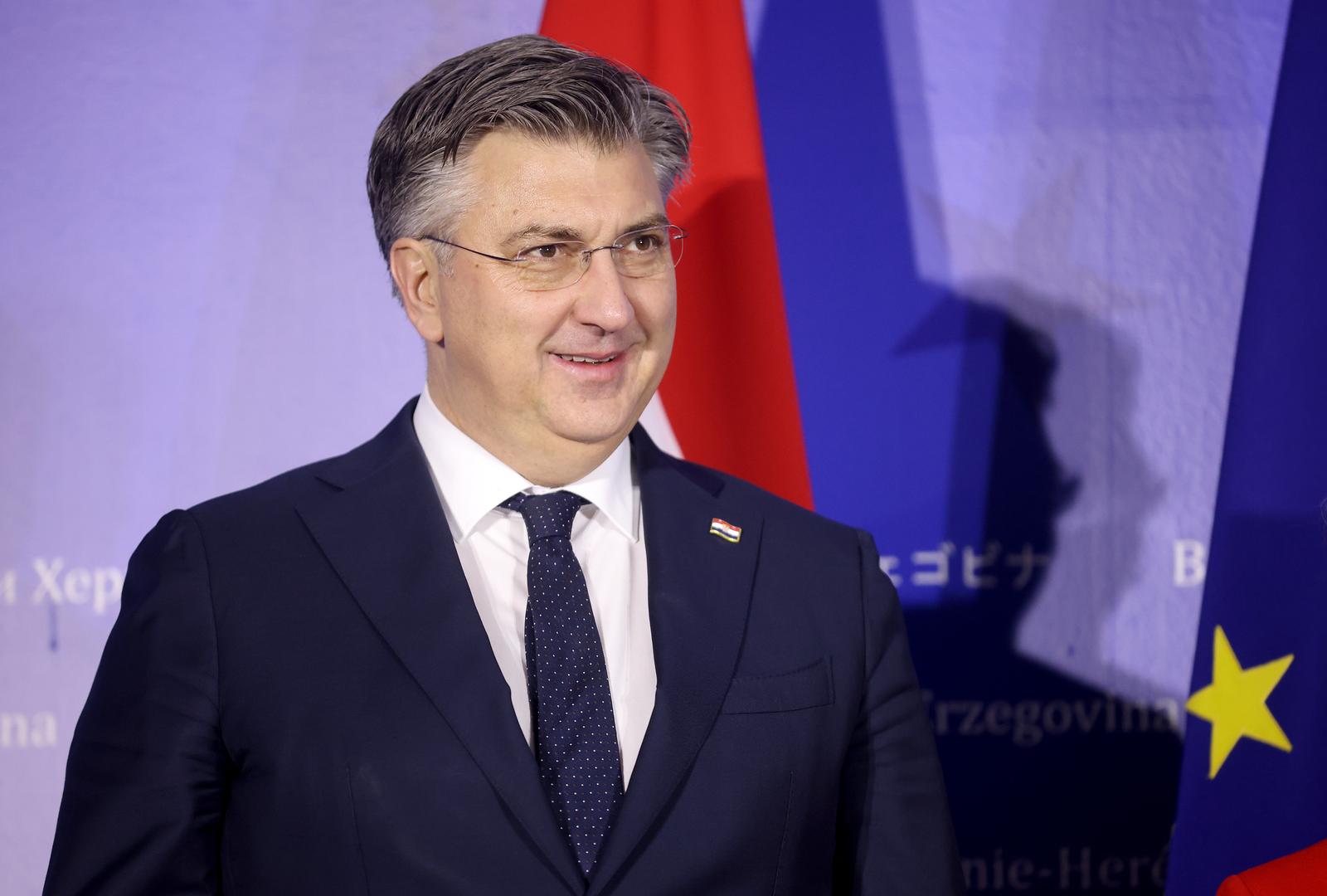 23.01.2024., Sarajevo, Bosna i Hercegovina - Predsjedavajuca Vijeca ministara BiH Borjana kristo primila je u posjetu predsjednicu Europske komisije Ursulu von der Leyen, premijera Kraljevine Nizozemske Marka Ruttea i predsjednika Vlade Republike Hrvatske Andreja Plenkovica. Photo: Armin Durgut/PIXSELL