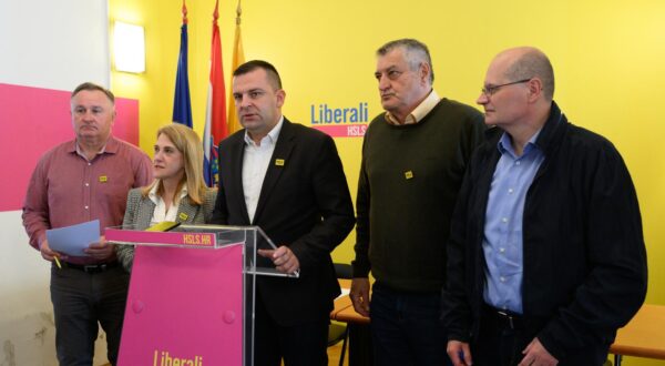 23.03.2024., Zagreb - U sredisnjici HSLS-a odrzana je konferencija za medije HSLS-a o odluci izlaska na izbore. Dario Hrebak, Darko Klasic, Zlatko Aga, Lana Terzic, Ivan Zeko. Photo: Davor Puklavec/PIXSELL