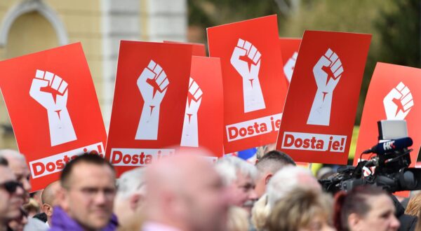 23.03.2024., Varazdin - Veliki prosvjed oporbe "Rijeke pravde dolaze".  Photo: Vjeran Zganec Rogulja/PIXSELL
