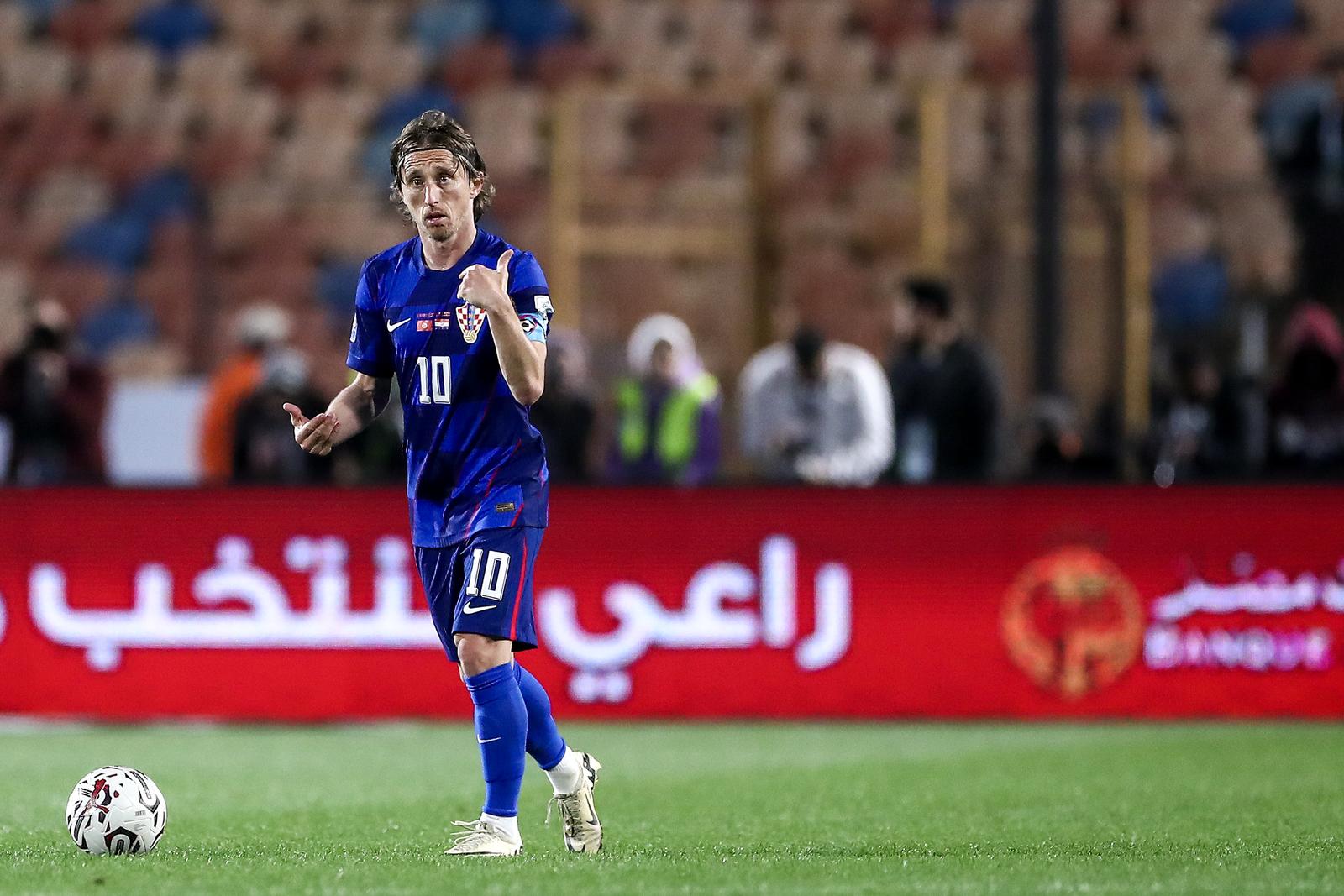 23.03.2024., stadion Cairo International, Kairo, Egipat - Polufinale prijateljskog turnira ACUD Cupa, Hrvatska - Tunis. Luka Modric Photo: Matija Habljak/PIXSELL