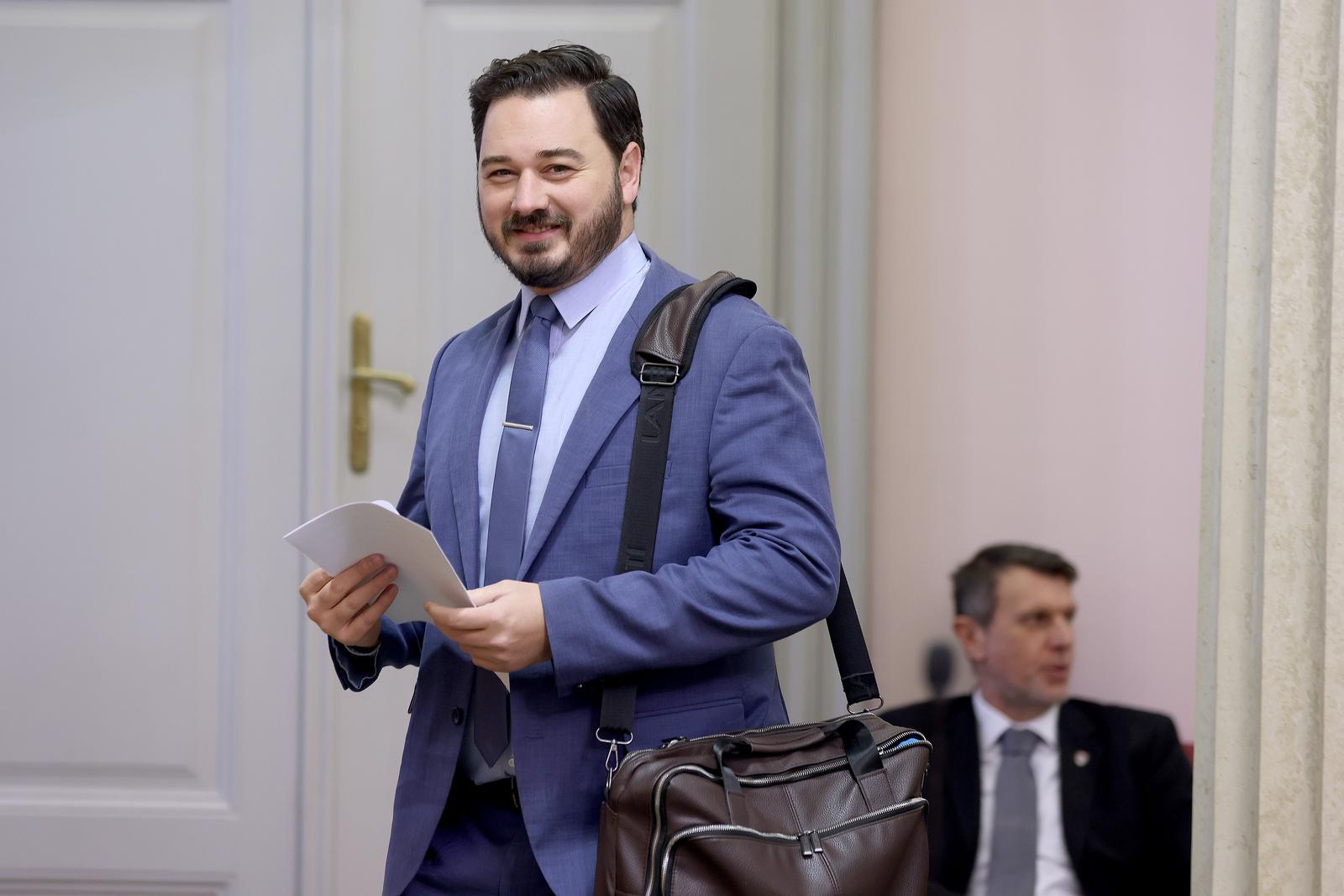 25.01.2024., Zagreb - Sabor 21. sjednicu nastavlja raspravom o prijedlogu zakona o hrvatskom jeziku.
 Photo: Patrik Macek/PIXSELL