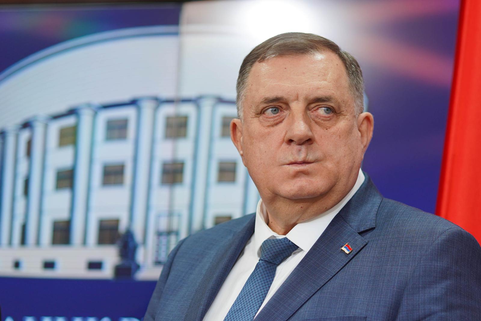 26.01.2024., Palata Republike, Banja Luka (BiH) - Predsjednik Republike Srpske Milorad Dodik razgovarao u Banja Luci sa ministrom spoljnih poslova Mađarske Peterom Sijartom(Peter Szijjarto). Sastanku je prisustvovala i Zeljka Cvijanovic, clan Predsjednistva BiH, i Radovan Viskovic, predsjednik Vlade RS, kao i Zeljko Budimir, ministar za naucnotehnoloski razvoj i visoko obrazovanje RS. Photo: Dejan Rakita/PIXSELL/PIXSELL