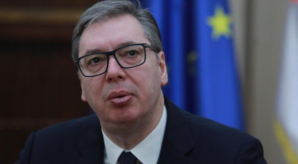 26, February, 2024, Belgrade -The President of the Republic of Serbia, Aleksandar Vucic, began consultations on the mandate for the composition of the new Government - a meeting with Slobodan Nikolic, a representative of the "Russian Party" election list. Aleksandar Vucic. Photo: Milos Tesic/ATAImages

26, februar, 2024, Beograd -Predsednik Republike Srbije Aleksandar Vucic zapoceo je konsultacije o mandataru za sastav nove Vlade - sastanak sa Slobodanom Nikolicem, predstavnikom izborne liste "Ruska stranka". Photo: Milos Tesic/ATAImages Photo: M.K./ATAImages/PIXSELL