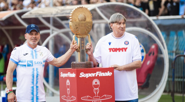 26.05.2022., Split - Finale Hrvatskog nogometnog kupa HNK Hajduk - HNK Rijeka.Ivica Surjak, Mladen Mladenovic  Photo: Miroslav Lelas/PIXSELL