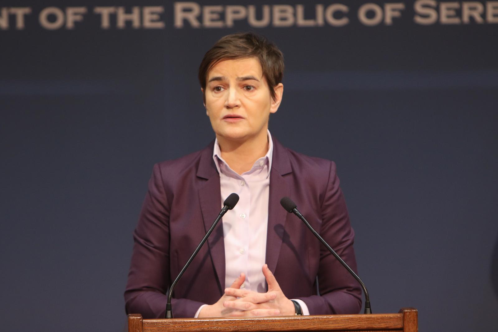 28, February, 2024, Belgrade - The Prime Minister of the Republic of Serbia, Ana Brnabic, held a media conference on the occasion of the report of the OSCE Office for Democratic Institutions and Human Rights (ODIHR) in the press room of Government of Serbia. Ana Brnabic. Photo: M.K./ATAImages

28, februar, 2024, Beograd - Predsednica Vlade Republike Srbije Ana Brnabic odrzala je konferenciju za medije povodom izvestaja Kancelarije OEBS-a za demokratske institucije i ljudska prava (ODIHR) u pres sali
Vlade Srbije. Photo: M.K./ATAImages Photo: M.K./ATAImages/PIXSELL