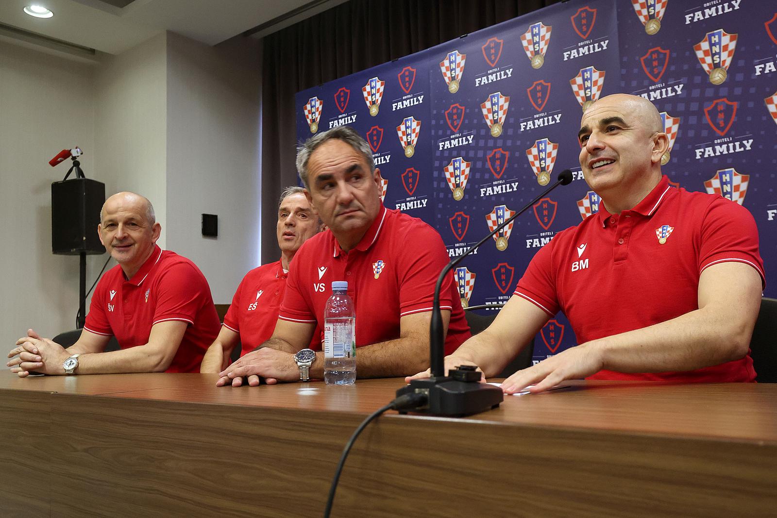 28.02.2024., Zagreb - Konferencija za medije na kojoj je ispred Komisije nogometnih sudaca HNS-a govorio predsjednik Komisije Bruno Maric povodom objave audio snimki komunikacije izmedju VAR sobe i glavnog suca na utakmici NK Varazdin - HNK Hajduk.  Photo: Goran Stanzl/PIXSELL