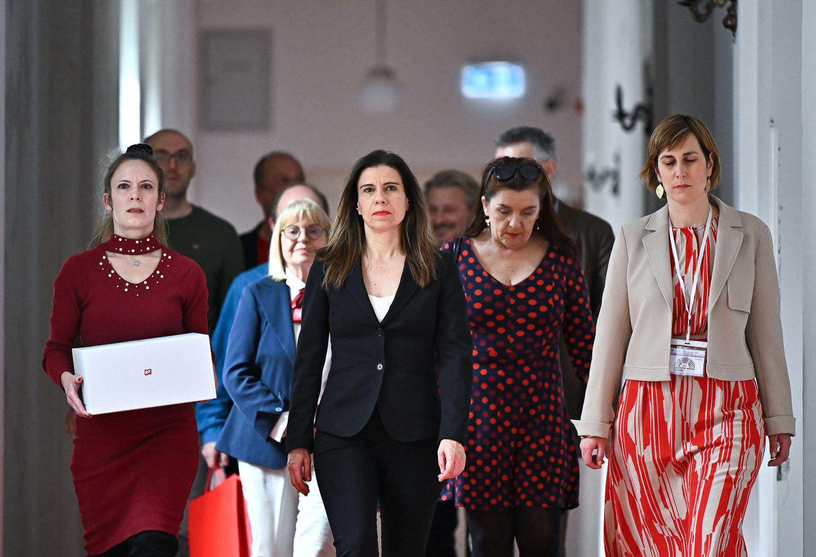 29.3.2024., Zagreb - Stranka Radnicka fronta predala listu DIP-u. Photo: Neva Zganec/PIXSELL