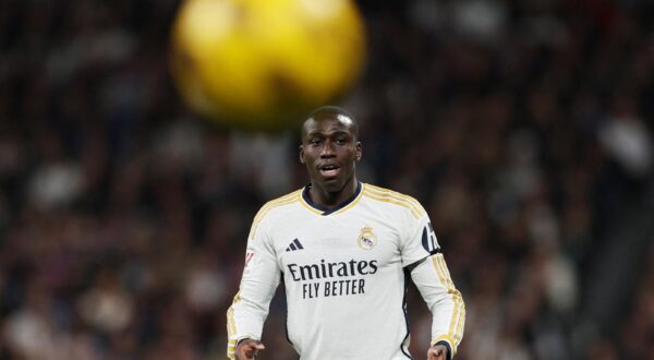 Soccer Football - LaLiga - Real Madrid v Sevilla - Santiago Bernabeu, Madrid, Spain - February 25, 2024  Real Madrid's Ferland Mendy REUTERS/Violeta Santos Moura Photo: VIOLETA SANTOS MOURA/REUTERS