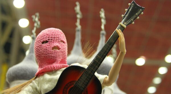 MOSCOW, RUSSIA. OCTOBER 5, 2012. A Pussy Riot girl with a guitar doll by musician Andrey Makarevich displayed at the 8th International Doll Salon.,Image: 143228071, License: Rights-managed, Restrictions: , Model Release: no, Credit line: Novoderezhkin Anton / TASS / Profimedia