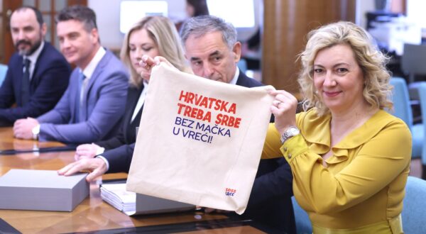 29.03.2024., Zagreb - Predstavnici Samostalne demokratske srpske stranke predali su danas Drzavnom izbornom povjerenstu kandidacijske liste za parlamentarne izbore 2024.. Photo: Patrik Macek/PIXSELL