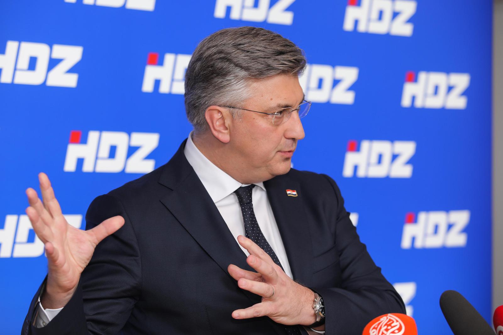 11.03.2024., Zagreb - Sjednica Sireg predsjednistva HDZ-a u Gundulicevoj ulici. Andrej Plenkovic. Photo: Tomislav Miletic/PIXSELL
