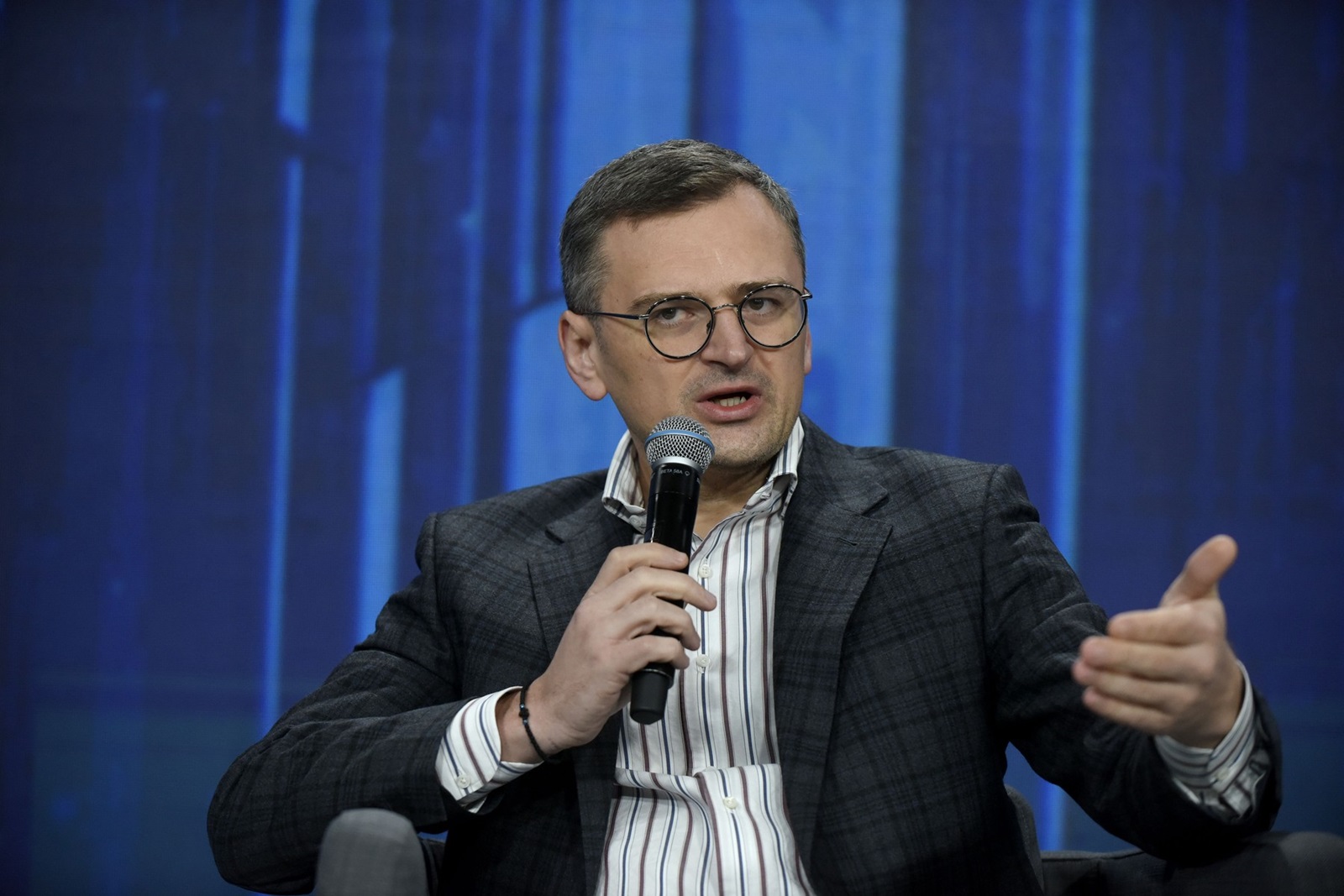 Non Exclusive: KYIV, UKRAINE - FEBRUARY 25, 2024 - Minister of Foreign Affairs of Ukraine Dmytro Kuleba attends the Ukraine. Year 2024 Forum, Kyiv, capital of Ukraine.,Image: 851321122, License: Rights-managed, Restrictions: -RUSSIAN_FEDERATION, MANDATORY CREDIT OR DOUBLE FEE WILL BE CHARGED - **Strictly no use in repeat online galleries without payment**, Model Release: no, Credit line: ukrinform / BEEM / Beem / Profimedia