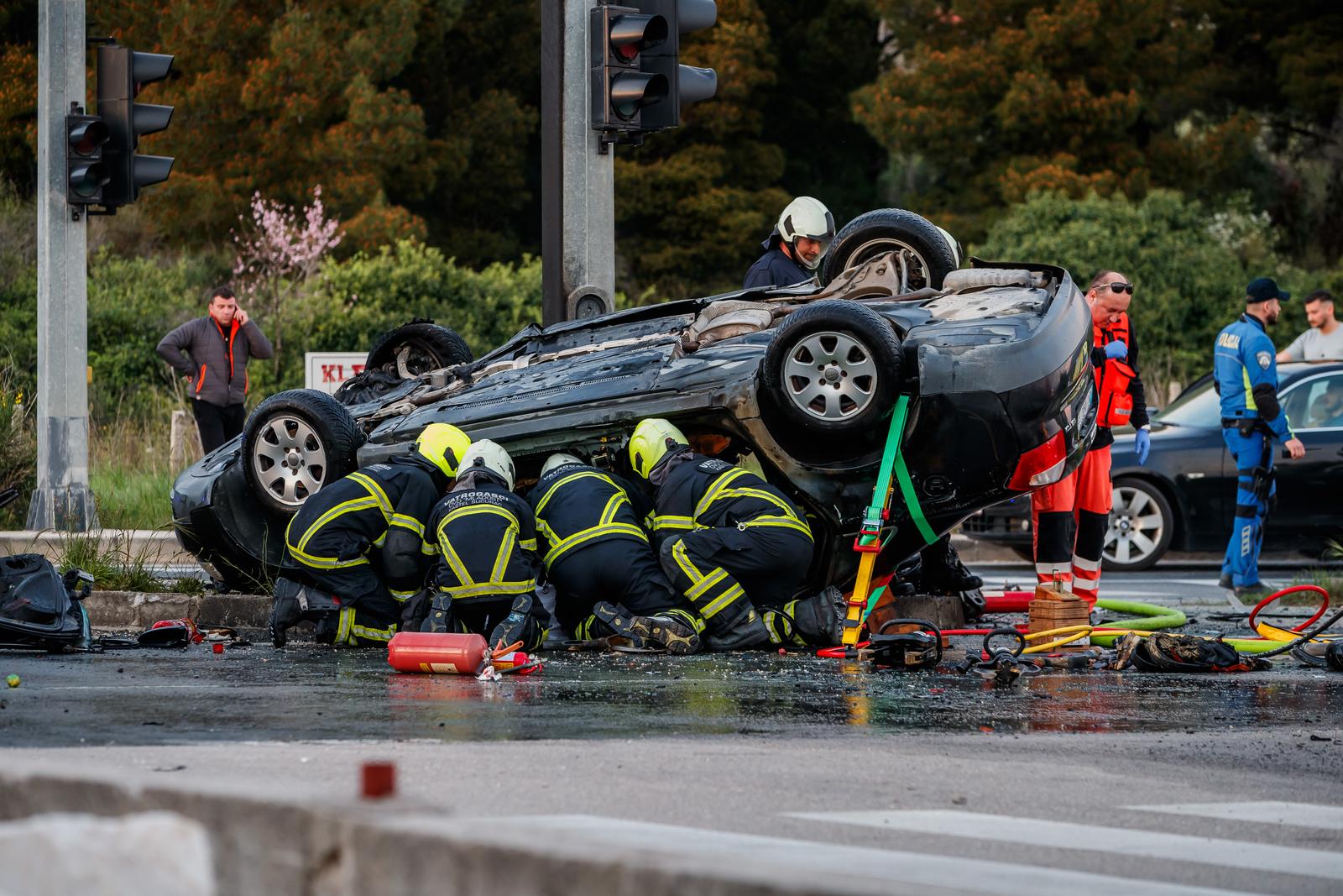 23.03.2024., Kastel Sucurac -U teskoj prometnoj nesreci u kojoj su sudjelovali automobil i motociklist poginulo je dvoje ljudi. Photo: Zvonimir Barisin/PIXSELL