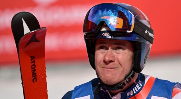 Croatia's Filip Zubcic reacts after his second run of the men's Giant Slalom event of FIS Ski Alpine World Cup in Saalbach, Austria on March 16, 2024.,Image: 857302671, License: Rights-managed, Restrictions: , Model Release: no, Credit line: Joe Klamar / AFP / Profimedia