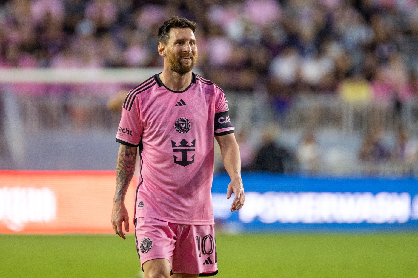 (FILES) Inter Miami's Argentine forward #10 Lionel Messi looks on during the MLS football match between Orlando City and Inter Miami FC at Chase Stadium in Fort Lauderdale, Florida, on March 2, 2024.   Argentina's forward Lionel Messi will not take part in the upcoming friendly matches on March 22 and 26, 2024, against El Salvador and Costa Rica in the United States due to a muscle injury, the MLS confirmed on March 17.,Image: 857563852, License: Rights-managed, Restrictions: , Model Release: no, Credit line: Chris ARJOON / AFP / Profimedia
