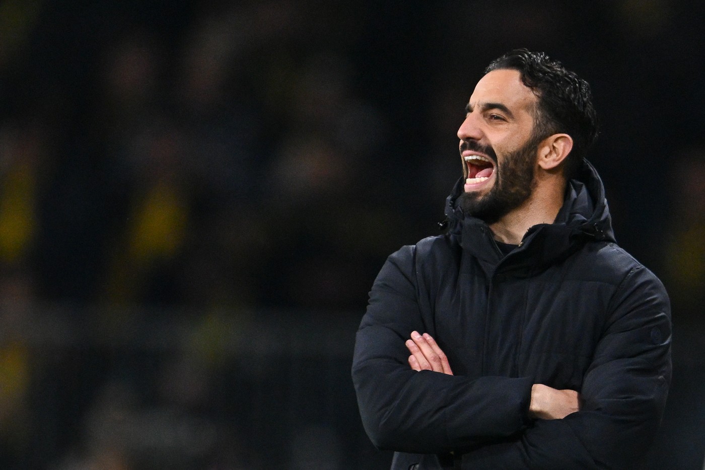 (FILES) Sporting Lisbon's Portuguese coach Ruben Amorim reacts during the UEFA Europa League round of 32 first leg football match between BSC Young Boys and Sporting Lisbon at Wankdorf Stadium in Bern on February 15, 2024. Sporting Lisbon coach Ruben Amorim is the new front-runner with the bookmakers to be Liverpool's next head coach ahead of Brighton manager Roberto De Zerbi and Germany boss Julian Nagelsmann.,Image: 860826474, License: Rights-managed, Restrictions: , Model Release: no, Credit line: Fabrice COFFRINI / AFP / Profimedia