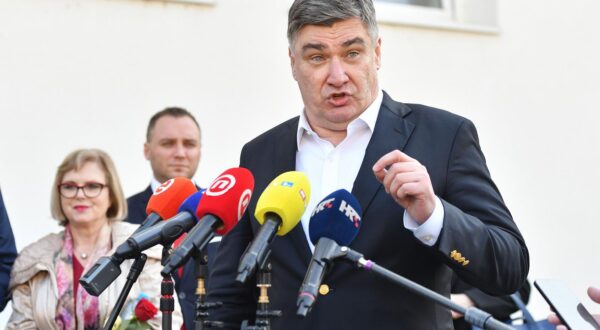 19.03.2024., Ludbreg - Predsjednik RH Zoran Milanovic dao je izjavu medijima nakon svecane sjednice Gradskom vijeca Grada Ludbrega. Photo: Vjeran Zganec Rogulja/PIXSELL