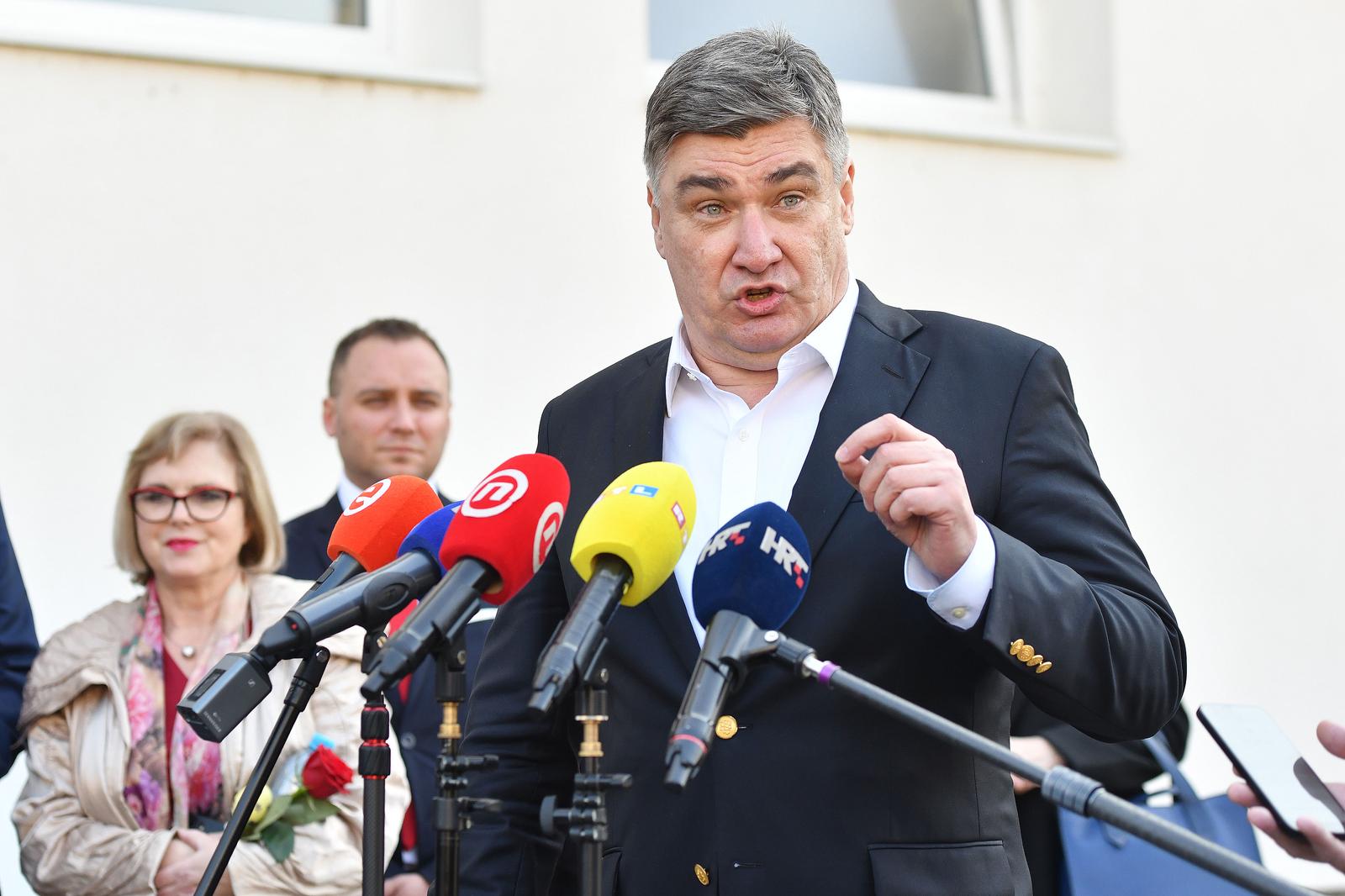 19.03.2024., Ludbreg - Predsjednik RH Zoran Milanovic dao je izjavu medijima nakon svecane sjednice Gradskom vijeca Grada Ludbrega. Photo: Vjeran Zganec Rogulja/PIXSELL