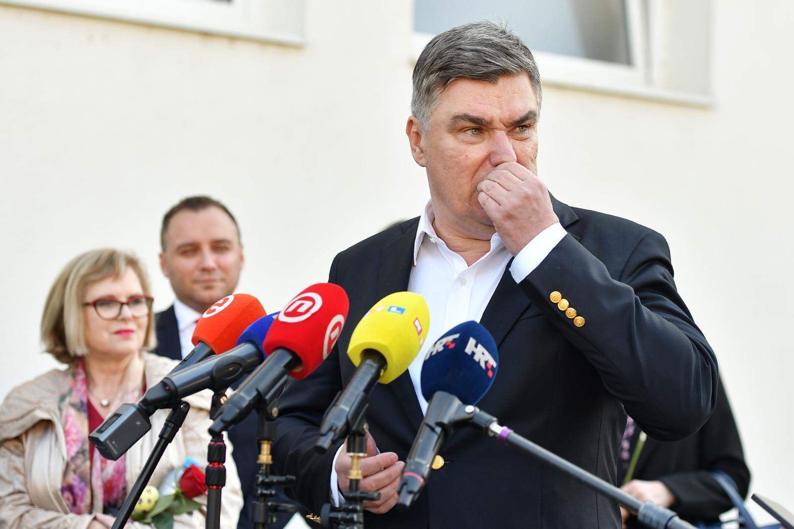 19.03.2024., Ludbreg - Predsjednik RH Zoran Milanovic dao je izjavu medijima nakon svecane sjednice Gradskom vijeca Grada Ludbrega. Photo: Vjeran Zganec Rogulja/PIXSELL