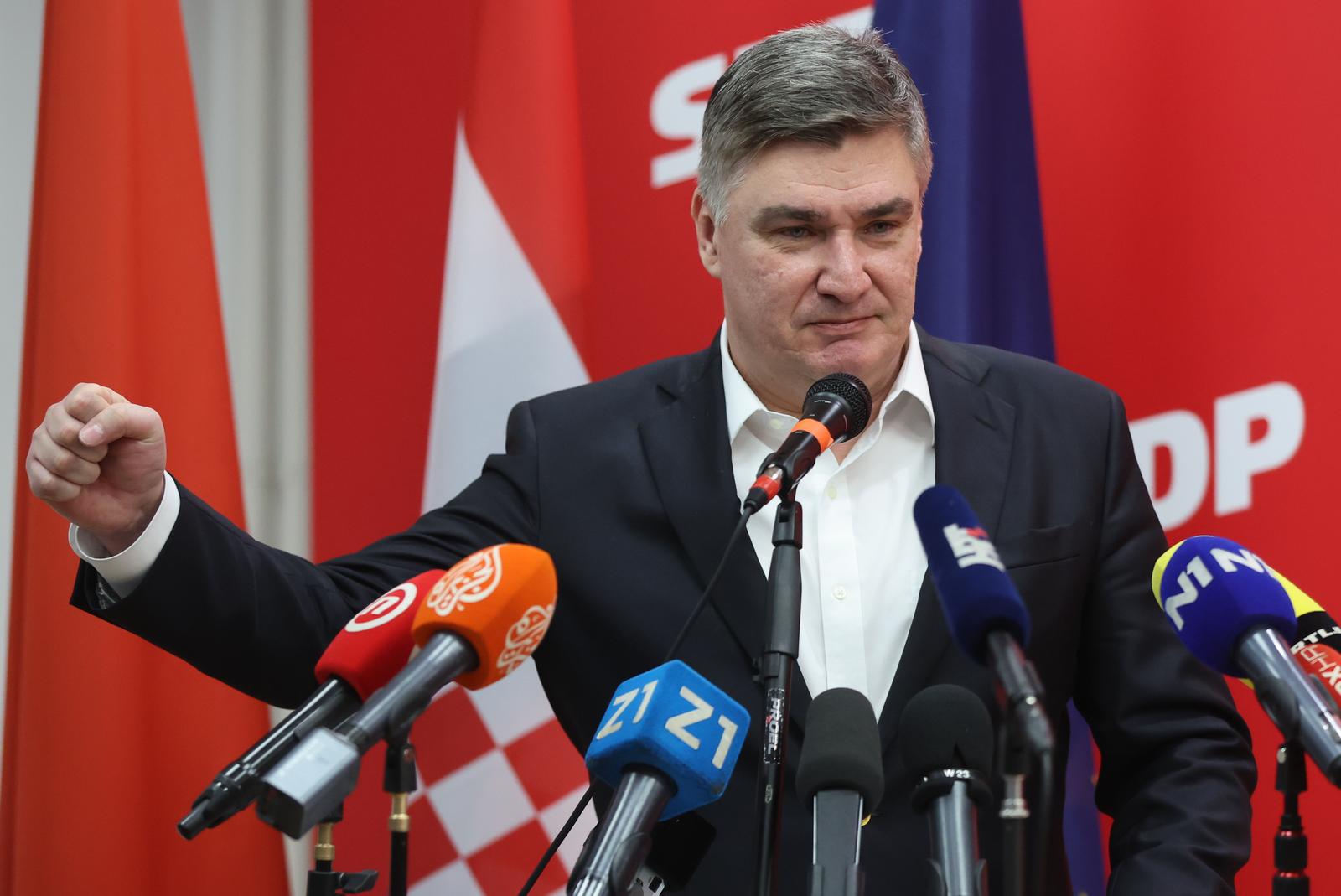 16.03.2024., Zagreb - U sredisnjici SDP-a odrzana je sjednica Glavnog odbora SDP-a na kojoj su se obratili Predja Grbin i predsjednik Zoran Milanovic. Photo: Sanjin Strukic/PIXSELL
