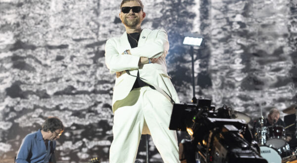 Damon Albarn of Blur performs during the the first weekend of the Coachella Valley Music and Arts Festival at the Empire Polo Club on Saturday, April 13, 2024, in Indio, Calif. (Photo by Amy Harris/Invision/AP)