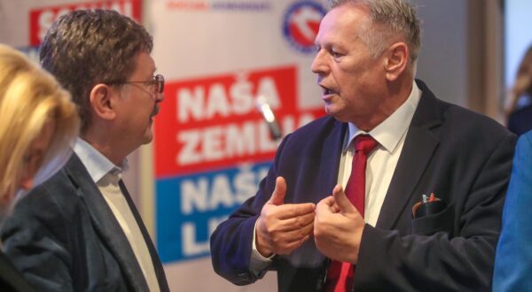 02.04.2024.., Zagreb - U hotelu Internacional odrzano je predstavljanje izbornog programa Socijaldemokrata i partnerskih politickih stranaka. Vilim Ribic, Davorko Vidovic Photo: Slavko Midzor/PIXSELL
