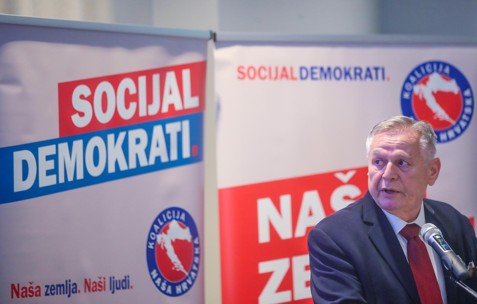 02.04.2024.., Zagreb - U hotelu Internacional odrzano je predstavljanje izbornog programa Socijaldemokrata i partnerskih politickih stranaka. Davorko Vidovic Photo: Slavko Midzor/PIXSELL