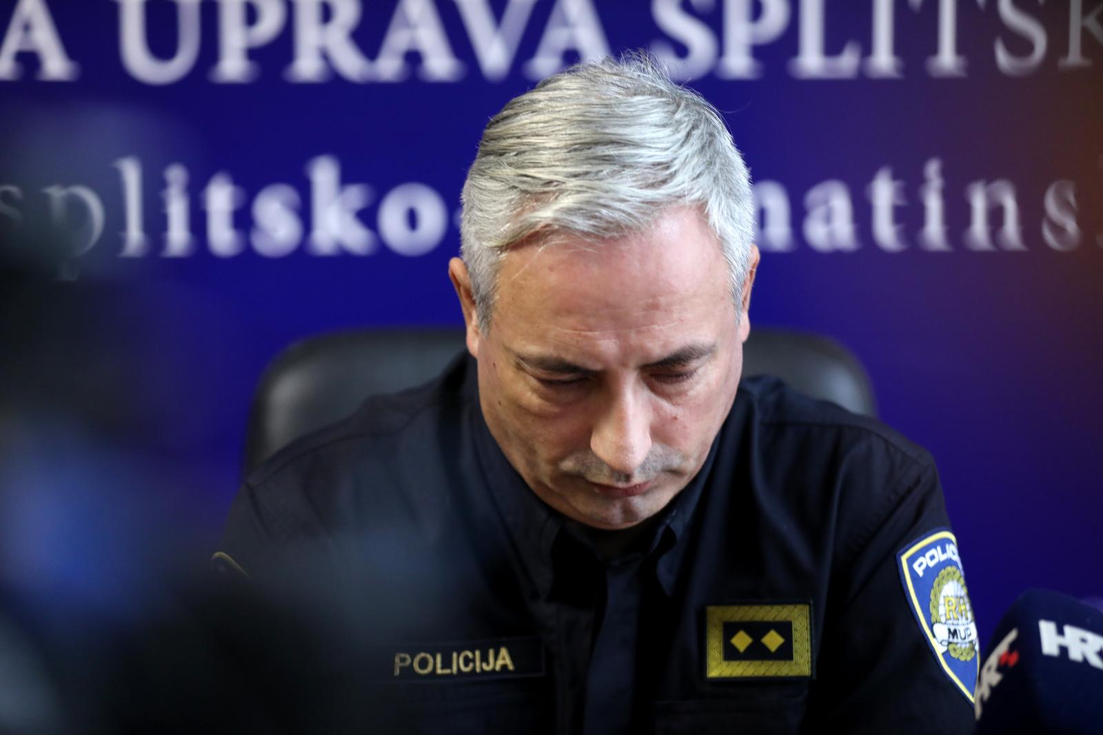 02.12.2022., Split - Nacelnik Policijske uprave splitsko-dalmatinske Slobodan Marendic odrzao je konferenciju za medije na kojoj je izvjestio javnost o uhicenju Ivana Bozica, osumnjicenog da je automobilom pregazio policajca u Splitu. Photo: Ivo Cagalj/PIXSELL