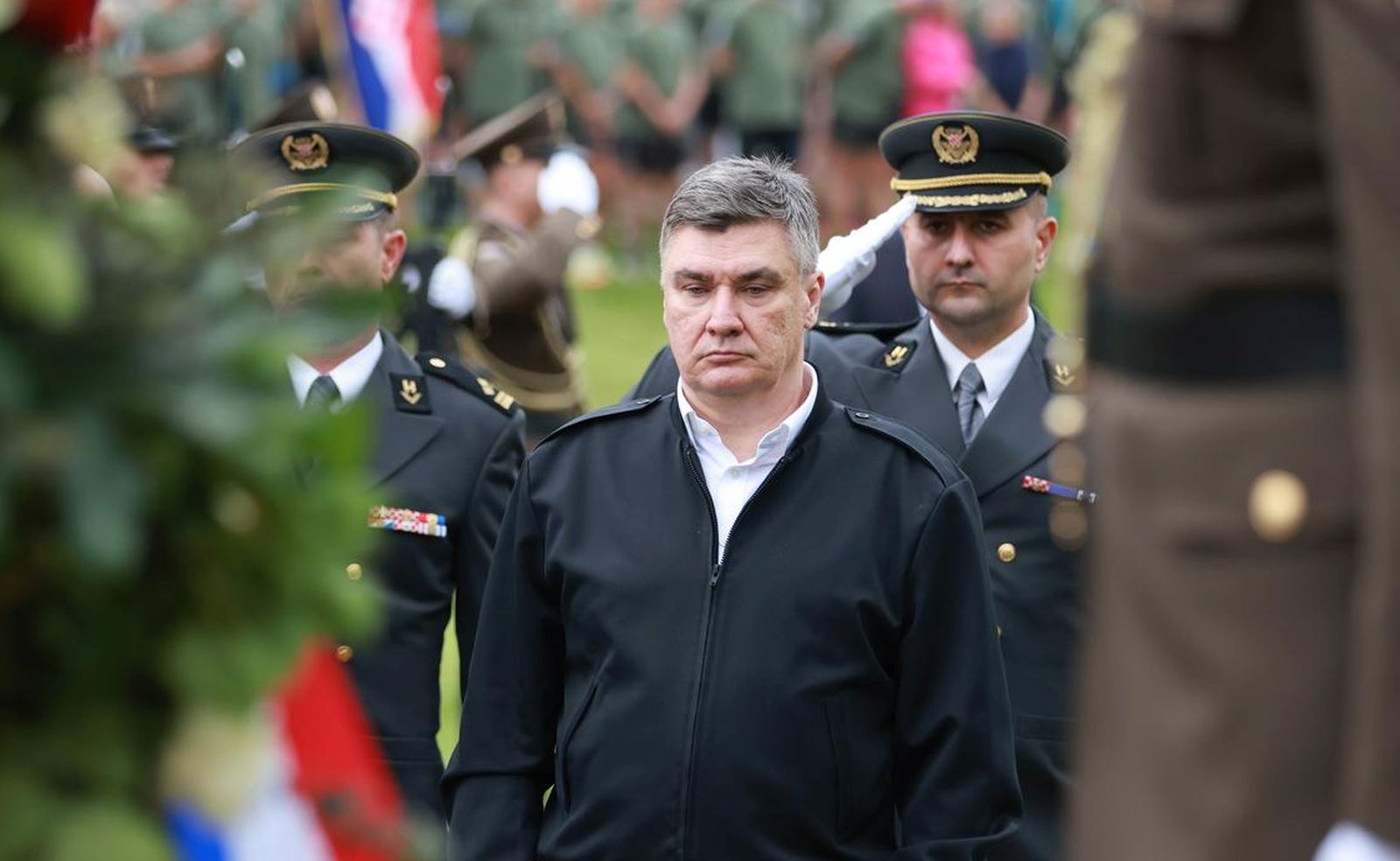 03.04.2024., Belisce - Predsjednik Republike i vrhovni zapovjednik Oruzanih snaga Republike Hrvatske Zoran Milanovic polozio je vijenac i zapalio svijecu kod spomenika poginulim pripadnicima 107. brigade Hrvatske vojske na lijevoj obali Drave. Photo: Davor Javorovic/PIXSELL