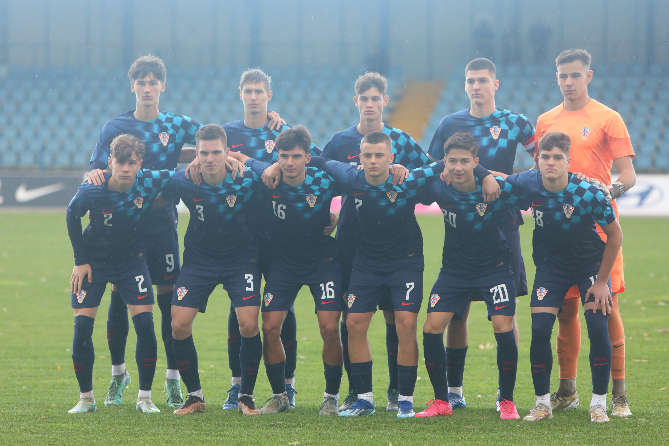 03.11.2023., Karlovac - Stadion Branko Cavlovic Cavlek, muski U17 Kosovo - Hrvatska, kvalifikacije za Euro2024. Photo: Kristina Stedul Fabac/PIXSELL