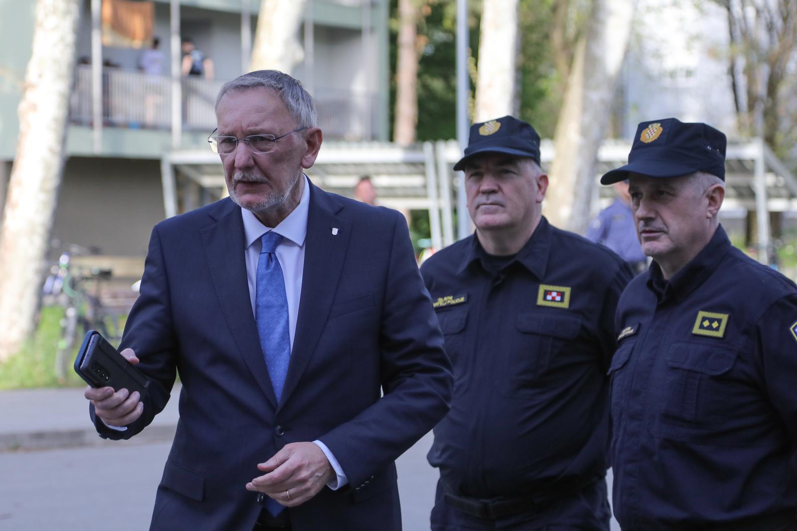 5.4.2024., Studentski dom Stjepan Radic, Zagreb - Potpredsjednik vlade i ministar unutarnjih poslova Davor Bozinovic posjetio je preventivno-edukativni program "Ne trpi nasilje ni sekunde". Photo: Luka Batelic/PIXSELL