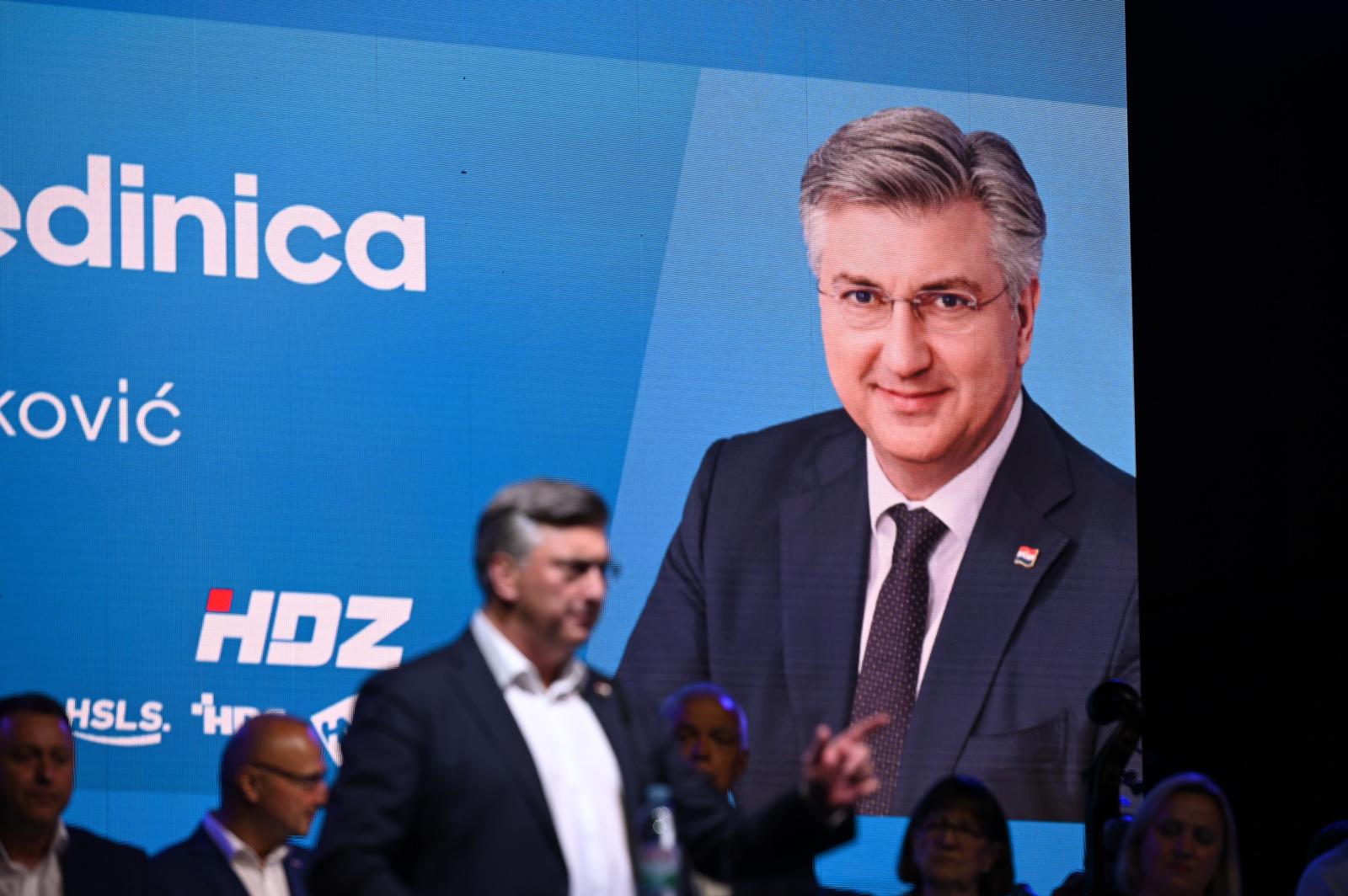 07.04.2024., Sesvete - Predizborni skup i predstavljanje kandidata s liste Hrvatske demokratske zajednice za drugu izbornu jedinicu (HDZ-HSLS-HDS-HNS-HSU) 

Skupu će prisustvovati predsjednik HDZ-a Andrej Plenković te nositelj liste za 2. izbornu jedinicu Gordan Jandroković. Photo: Marko Juric/PIXSELL