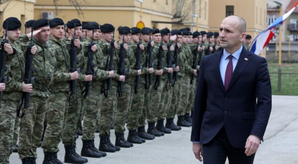 09.02.2024., Zagreb - Na Hrvatskom vojnom ucilistu Dr. Franjo Tudjman odrzana je svecana promocija 15. i 16. narastaja kadeta diplomskih studija Vojno inzenjerstvo i Vojno vodjenje i upravljanje te 15., 16. i 17. narastaja prijediplomskih studija Vojno inzenjerstvo i Vojno vodenje i upravljanje. Svecanosti je nazocio potpredsjednik Vlade RH i ministar obrane Ivan Anusic, te Robert Hranj, Slaven Zdilar, Andrija Kozina i Stjepan Lakusic. Photo: Goran Stanzl/PIXSELL