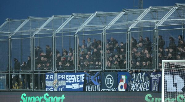 10.04.2022., stadion Rujevica, Rijeka - Hrvatski telekom Prva liga, 30. kolo, HNK Rijeka - GNK Dinamo. Navijaci Dinama Bad Blue Boysi. Photo: Nel Pavletic Goricki/PIXSELL