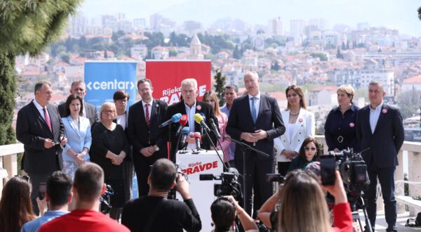 11.04.2024., Split - Koalicija "Rijeke pravde" predstavila je kandidate za X. izbornu jedinicu na parlamentarnim izborima. Ranko Ostojic Photo: Ivo Cagalj/PIXSELL