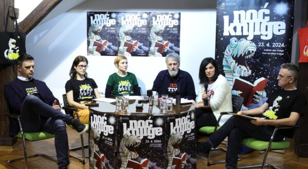 11.04.2024. Zagreb -  U galeriji Kupola Gradske knjiznice odrzana je konferenciju za medije u povodu odrzavanja najmasovnije kulturne manifestacije u Hrvatskoj – Noc knjige. Photo: Sanjin Strukic/PIXSELL