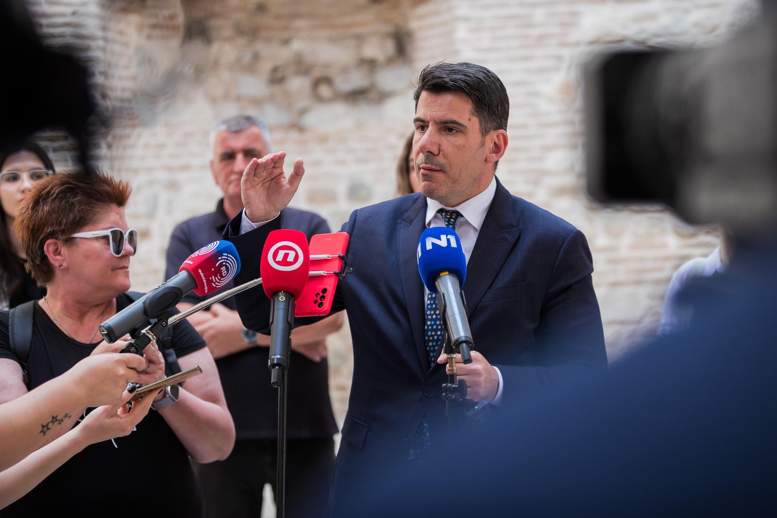 11.04.2024., Split - U Vestitbulu Most je odrzao konferenciju za medije povodom predstojecih Izbora. Nikola Grmoja Photo: Zvonimir Barisin/PIXSELL