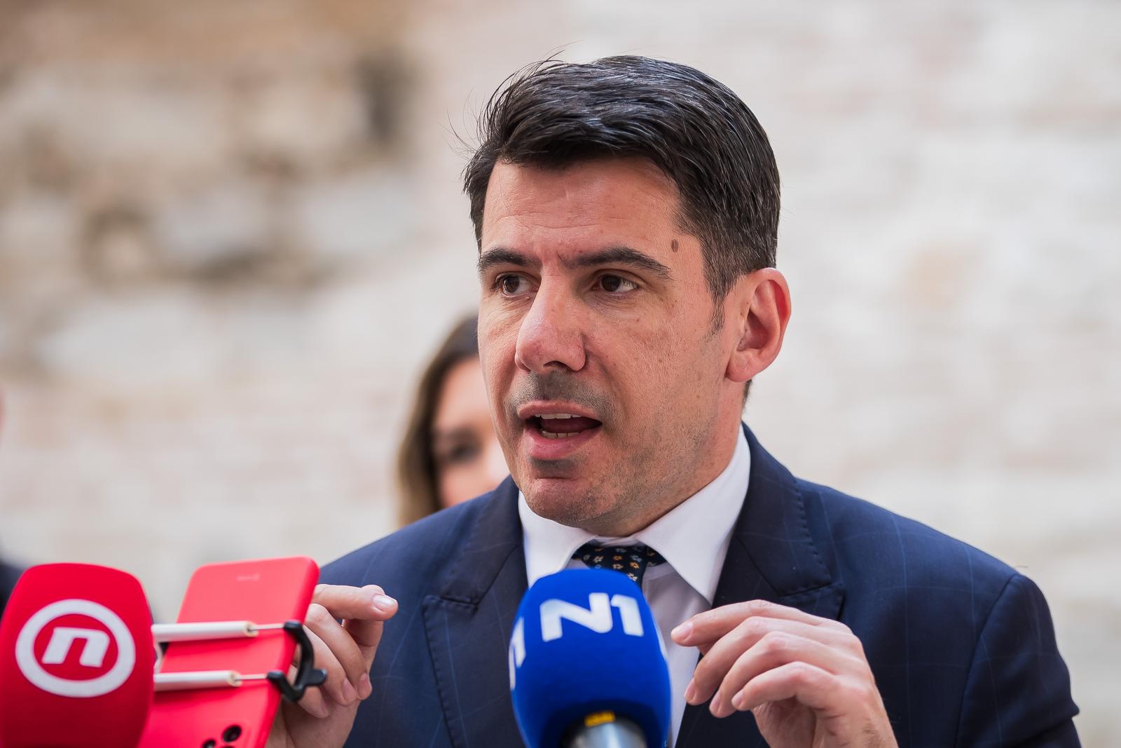 11.04.2024., Split - U Vestitbulu Most je odrzao konferenciju za medije povodom predstojecih Izbora. Nikola Grmoja Photo: Zvonimir Barisin/PIXSELL