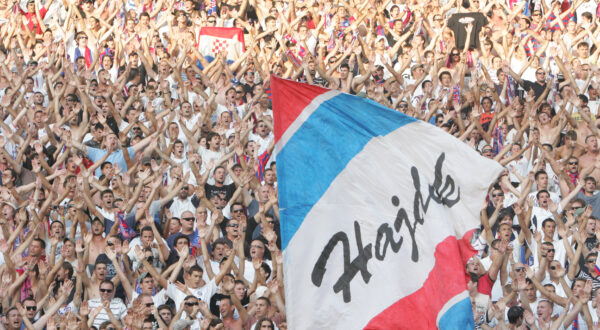 04.08.2011., Poljud, Split - Druga utakmica 3. pretkola Europske lige, Hajduk - Stoke City. Navijaci. rPhoto: Ivo Cagalj/PIXSELL