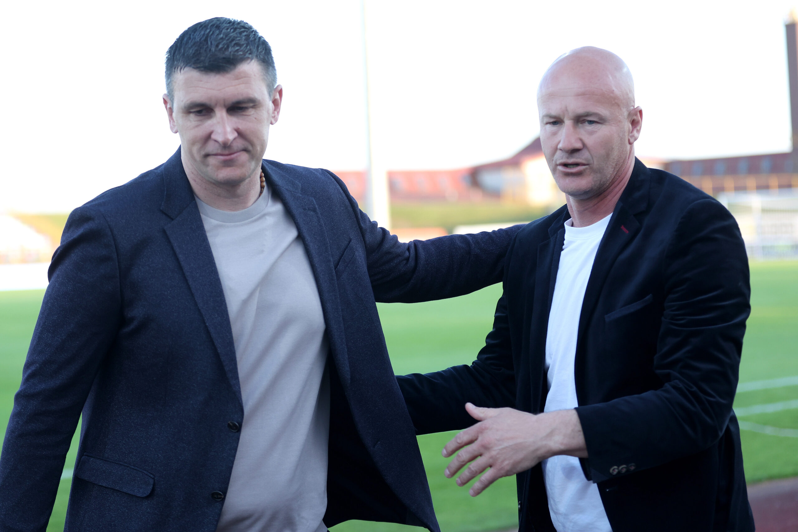 13.04.2024., Gradski stadion, Velika Gorica - SuperSport HNL, 30. kolo, HNK Gorica - GNK Dinamo. trener Dinama Sergej Jakirovic, trener Gorice Rajko Vidovic Photo: Igor Kralj/PIXSELL