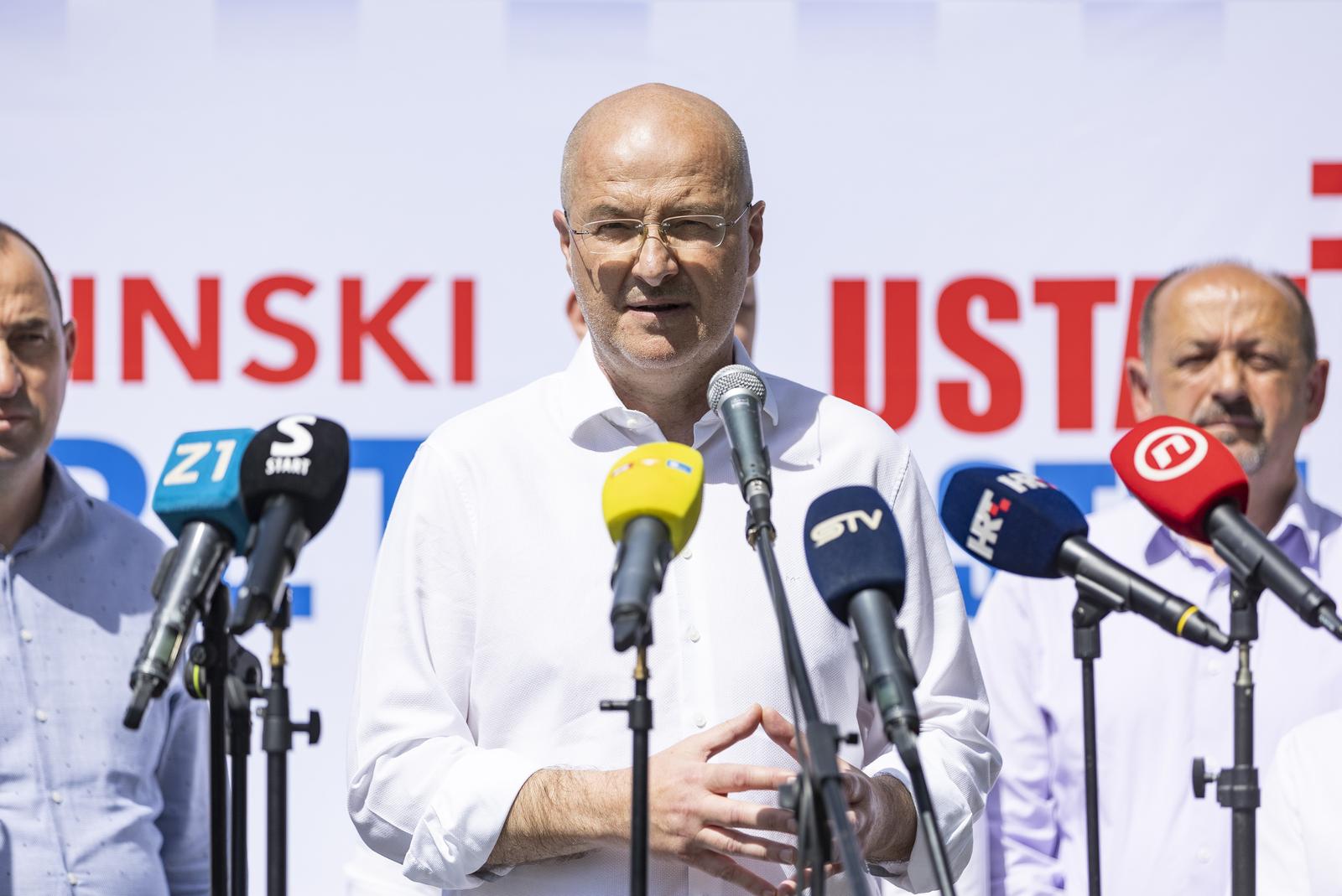 14.04.2024., Osijek - Kandidati Domovinskog pokreta i koalicijski partneri 4. izborne jedinice organizirali su druzenje clanova i simpatizera. Photo: Davor Javorovic/PIXSELL