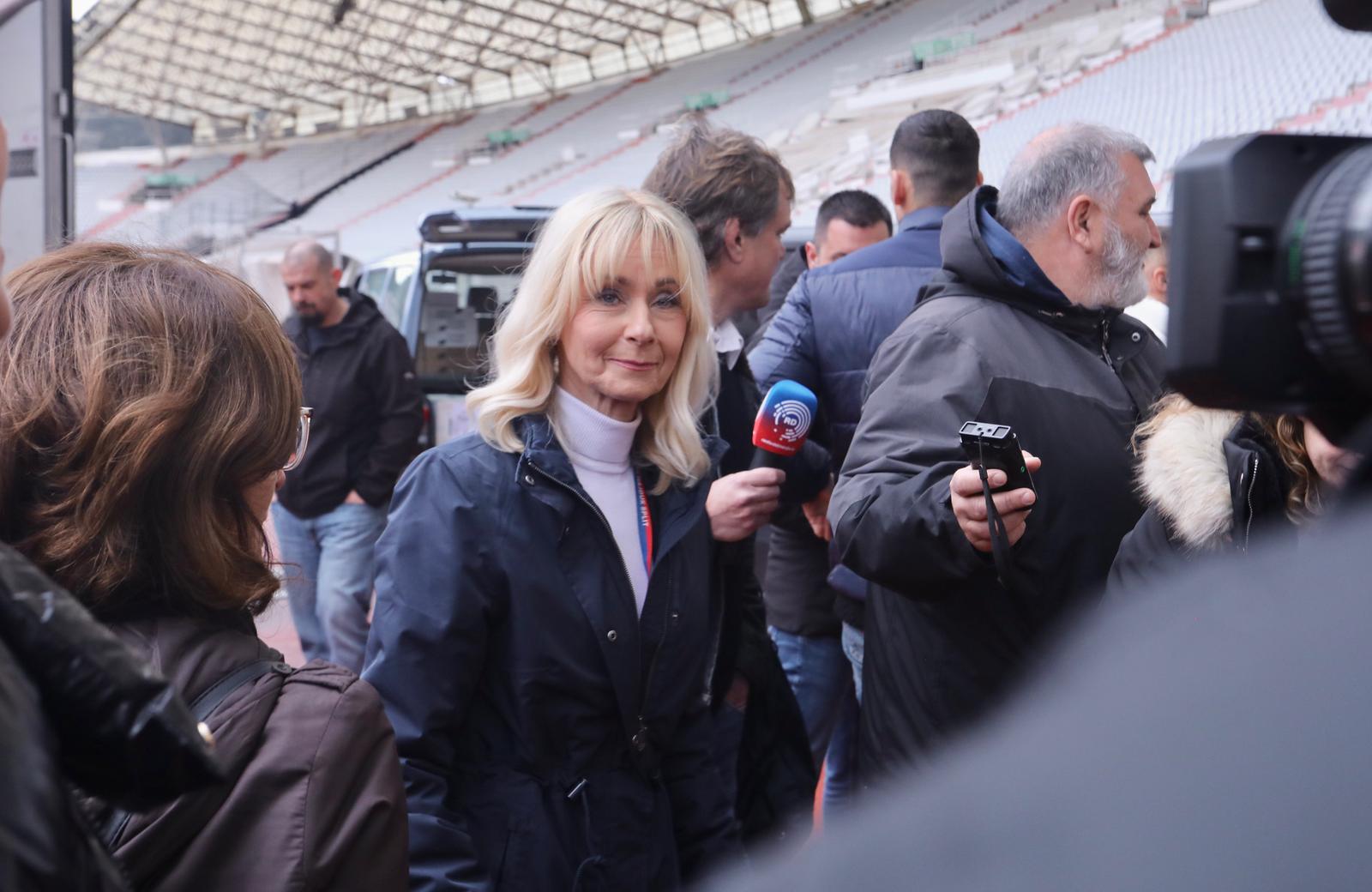 17.01.2023., Split - Grupa splitskih sportskih novinara '4N' i ove godine je organizirala tradicionalnu humanitarnu akciju 'Tone hrane za splitske beskucnike', tijekom koje su uz pomoc brojnih sportasa i sportskih klubova prikupili hranu i higijenske potrepstine za socijalnu samoposlugu i splitske beskucnike o kojima brine Udruga 'MoSt'.Danas su prikupljena sredstva i urucena na Poljudu. Photo: Ivo Cagalj/PIXSELL