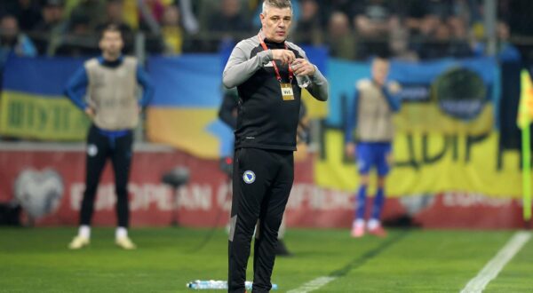 21.03.2024., Zenica, Bosna i Hercegovina - Polufinalna utakmica play offa za plasman na Europsko prvenstvo 2024, Bosna i Hercegovina - Ukrajina. Savo Milosevic. Photo: Armin Durgut/PIXSELL