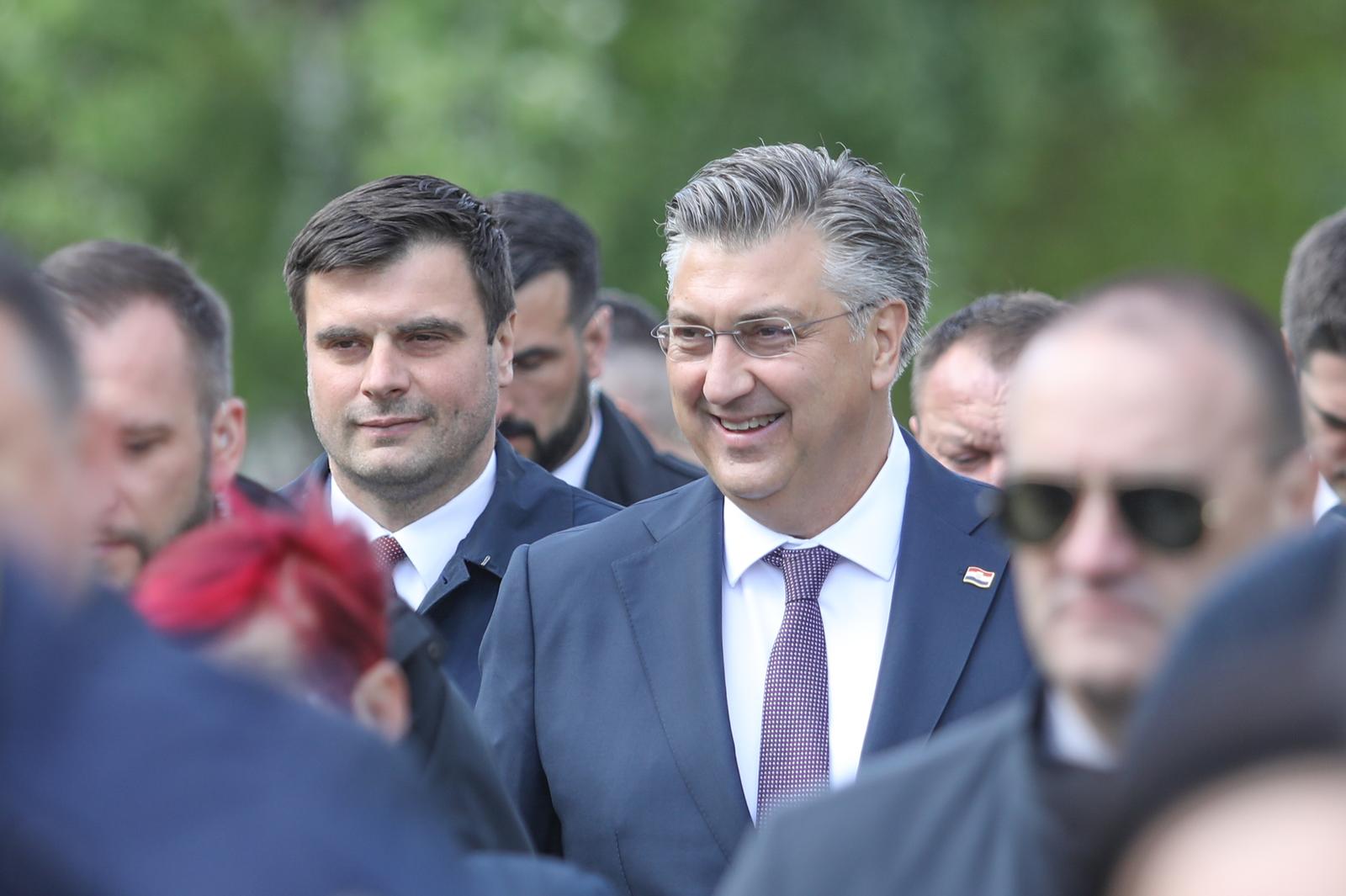 21.04.2024., Jasenovac - Povodom dana sjecanja na zrtve ustaskog logora u Jasenovcu odrzana je komemoracija te kolona sjecanja. Photo: Luka Batelic/PIXSELL